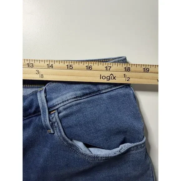 Levi’s 18W Womens Plus Mid Rise Straight Leg Jeans Stretch Blue Denim Pants - Picture 6 of 9